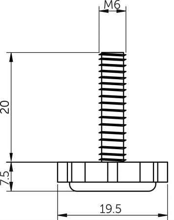 картинка Регулятор уровня М6 черный (уп/250шт) AKS от магазина SEFI