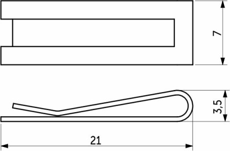 картинка Зажим пружинный SENATOR отбойной щетки AKS для классической и узкой сис-мы от магазина SEFI