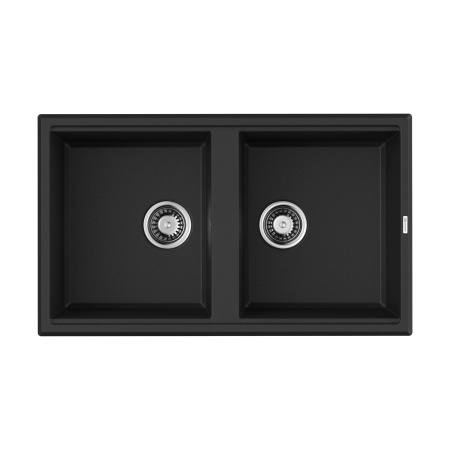 картинка Мойка Omoikiri Tedori 86-2-BL Tetogranit/черный от магазина SEFI