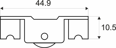 картинка SISO Ролик для раздвижных стеклянных дверей на 1 дверь от магазина SEFI