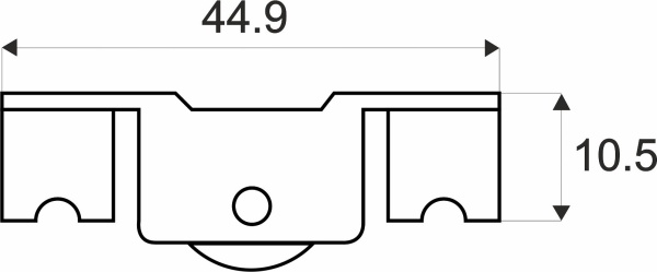 картинка SISO Ролик для раздвижных стеклянных дверей на 1 дверь от магазина SEFI