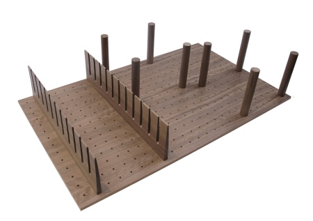 картинка Деревянный лоток WoodLine с держателем для посуды в ящики Blum Tandembox, 900 мм, орех от магазина SEFI