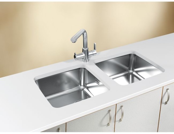 картинка Мойка ALVEUS LUNO 30 SAT 90 FI 400X400 в комплекте с сифоном 1130550, от магазина SEFI