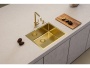 картинка Мойка Alveus KOMBINO 50 MONARCH GOLD SAT-90 542x442x195 F/S в комплекте с выпуском без сифона от магазина SEFI