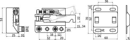 картинка Навес регулируемый левый+правый+планки+белые заглушки VOLAT MINI, AKS от магазина SEFI