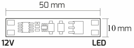 картинка Выключатель встраиваемый в профиль, на взмах, с диммированием, 12/24V, 60W/120W, AKS от магазина SEFI