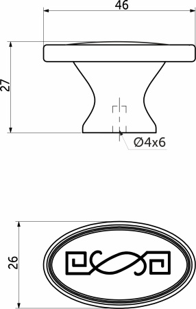 картинка Ручка меб. кнопка мет. PAOLA шлифованный никель, AKS от магазина SEFI