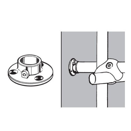 картинка Крепление (розетка) трубы d25 (510А), хром AKS от магазина SEFI