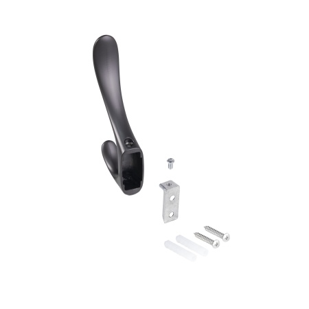 картинка Крючок меб. двухрожковый мет. ROMA графит AKS от магазина SEFI