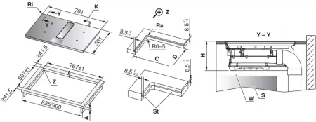 картинка Индукционная варочная панель с вытяжкой V-ZUG CombiCookTop V4000 I804 CCT4T-31096 от магазина SEFI