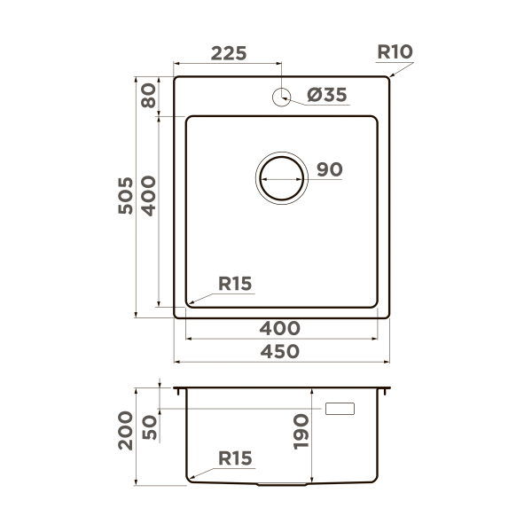 картинка Мойка Omoikiri Amadare 45-IN нерж. сталь/нержавеющая сталь от магазина SEFI