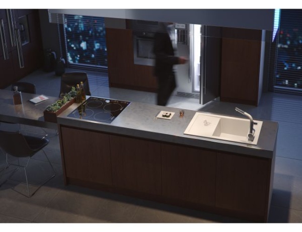 картинка Мойка ALVEUS FORMIC 30 GRANITAL+ ARCTIC-G11M 760X500 1X с сифоном 1127749, от магазина SEFI