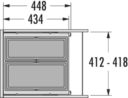 картинка Наполнение нижнего шкафа С креплением фасада EURO-CARGO-S 45 от магазина SEFI