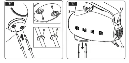 картинка Ручной миксер Smeg HMF01PGEU от магазина SEFI