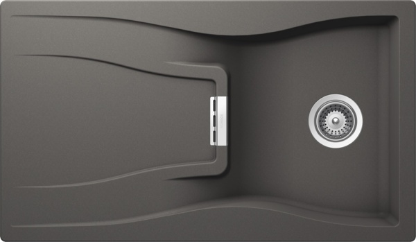 картинка Кухонная мойка SCHOCK WATERFALL 45D CRISTADUR серебристый камень от магазина SEFI