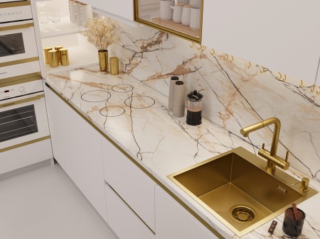 картинка Мойка EMAR 117A, покрытие PVD, цвет Золото - с дозатором в комплекте от магазина SEFI