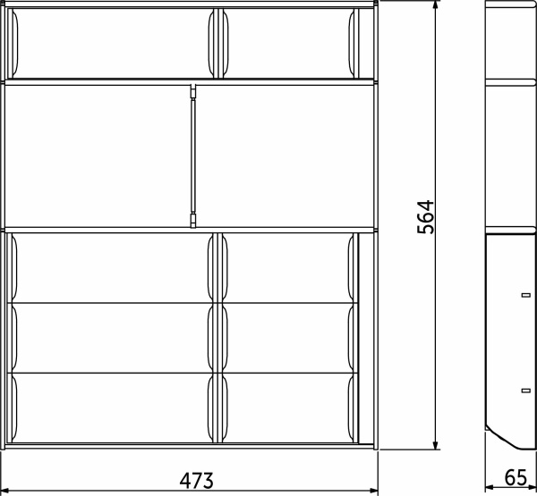 картинка Вкладыш 60/500 шуфлядный металлический Organizer нержавеющая сталь (473*564*65) AKS от магазина SEFI