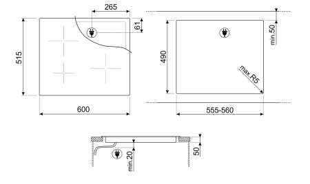 картинка Варочная панель Smeg SI5641D от магазина SEFI