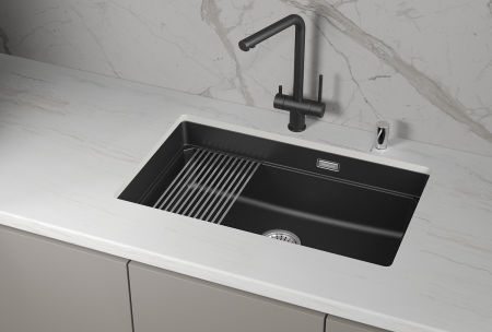 картинка Мойка Granula KS-7303iU, шварц (черный металлик), кварц от магазина SEFI