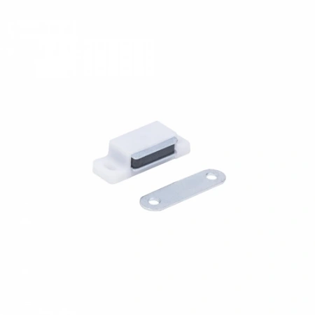 картинка Защелка магнитная мебельная белая малая AKS (упак.-5шт.) от магазина SEFI