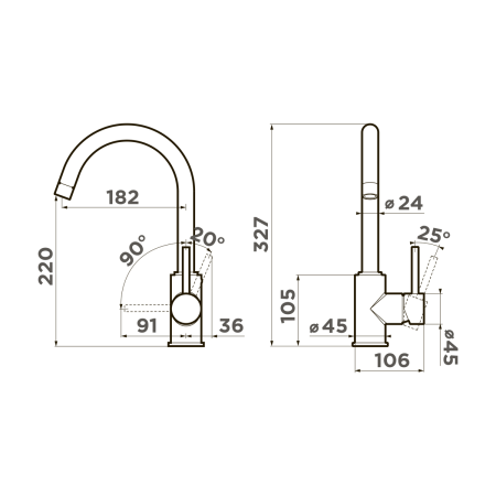 картинка Смеситель Omoikiri Shinagawa-P-BL латунь/черный от магазина SEFI