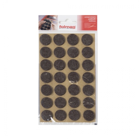 картинка Подкладка самоприлипающая фетровая d20мм (1лист=28шт) коричневая Folmag от магазина SEFI