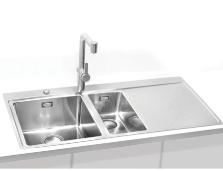 картинка Мойка ALVEUS PURE UP 50 KMB 90 FI правая 860X525 в компл. с сифоном 1123351 от магазина SEFI