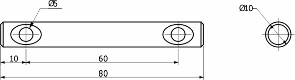 картинка Коническая стяжка шток двусторонний 10*80/60 РП от магазина SEFI