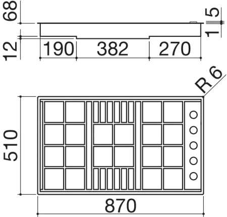 картинка Газовая варочная панель Barazza 1PLB5 от магазина SEFI