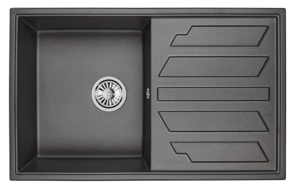 картинка Мойка Granula 8002, черный, кварц от магазина SEFI