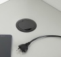картинка Врезная мебельная розетка 220В с USB-зарядкой SFL Ringu, черный (RINGU-SCH-B) от магазина SEFI
