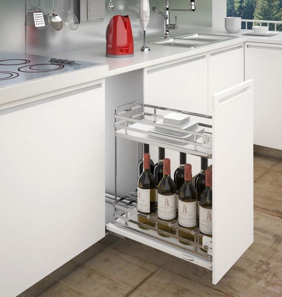 картинка Выдвижная система c Soft-Close, плоский пруток 418*450*520, infinity line от магазина SEFI