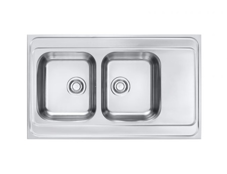 картинка Мойка ALVEUS CLASSIC PRO 80 SAT-90 1000X600 в комплекте с сифоном  1130555, от магазина SEFI