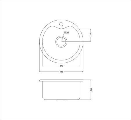 картинка Мойка Oulin 357, поверхность сатин от магазина SEFI