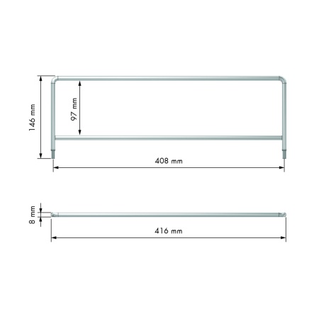 картинка Комплект для организации хранения: 3 рейлинга, 6 разделителей, серый от магазина SEFI