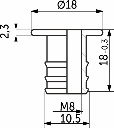 картинка Муфта регулятора М8 вбиваемая (уп/10шт) AKS магазин SEFI являющийся официальным дистрибьютором в России  картинка Муфта регулятора М8 вбиваемая (уп/10шт) AKS от магазина SEFI