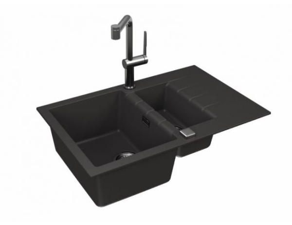 картинка Мойка ALVEUS GRANITAL CADIT 70 CARBON - G91 790 X 500 в компл с 1132822, от магазина SEFI