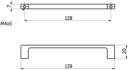 картинка Ручка меб. скоба мет. ARKADA 128 черный матовый, AKS магазин SEFI являющийся официальным дистрибьютором в России  картинка Ручка меб. скоба мет. ARKADA 128 черный матовый, AKS от магазина SEFI