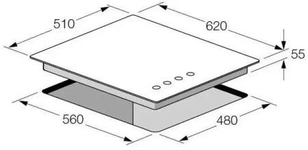 картинка Газовая варочная панель Fulgor Milano FCH 604 G BK от магазина SEFI