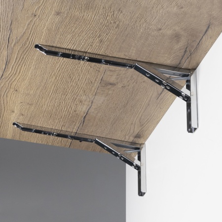 картинка Полкодержатель складной 200*135*30 хром AKS (Модель 2) от магазина SEFI