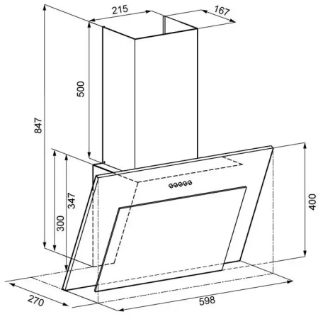 картинка Вытяжка Krona ELMA 600 white PB от магазина SEFI