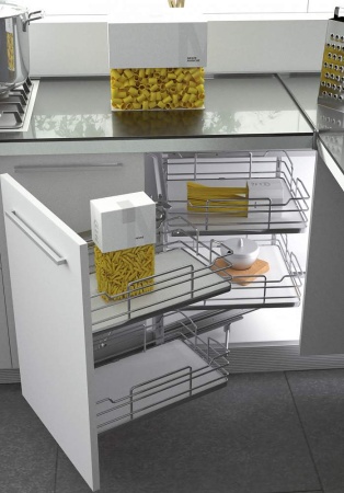 картинка Волшебный уголок Magic-4 Wood NEW с корзинами с деревянным дном, с Soft-Close, левый, Infinity line от магазина SEFI