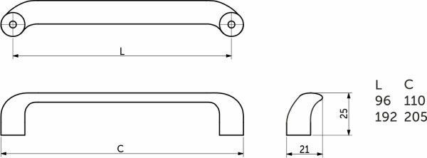 картинка Ручка меб. скоба мет. MARETTO 96 хром, AKS от магазина SEFI