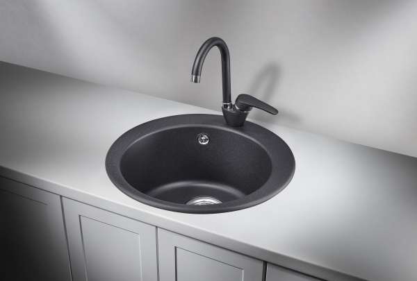 картинка Мойка Granula 4801, черный, кварц от магазина SEFI