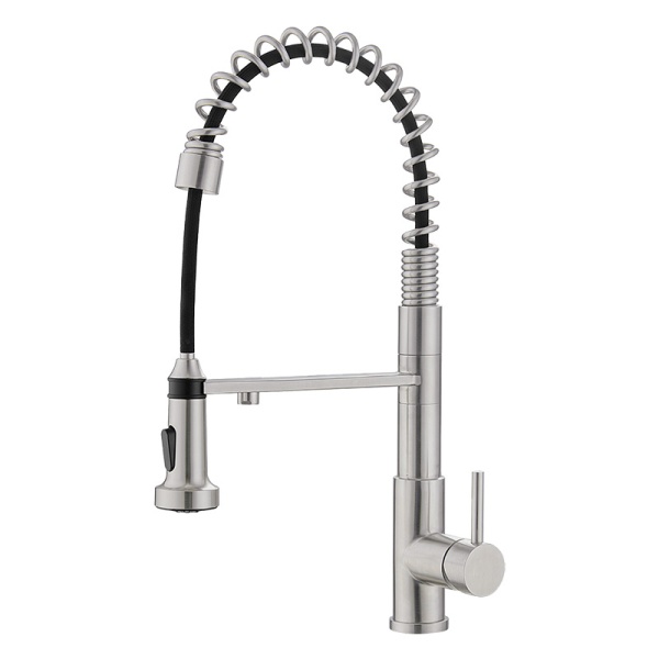 картинка Смеситель для кухни с гибким гусаком и подключением к фильтру, EMAR ЕСB 7021, цвет сатин от магазина SEFI