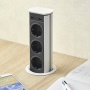картинка Выдвижной блок: 3 электрические розетки + 2 USB-зарядки Type A SFL Brick, белый (A9505) от магазина SEFI