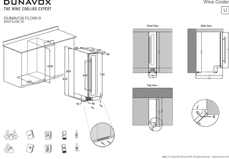 картинка Встраиваемый винный шкаф Dunavox DAUF-9.22C от магазина SEFI