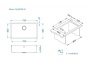 картинка Мойка Alveus QUADRIX MONARCH 60 NEW ANTHRACITE 740x400x200 в комплекте с выпуском без сифона от магазина SEFI