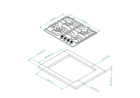 картинка Газовая варочная панель KUPPERSBERG FG 603 B Bronze от магазина SEFI