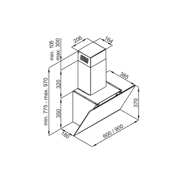картинка Вытяжка MAUNFELD Aurora 90 белый матовый от магазина SEFI